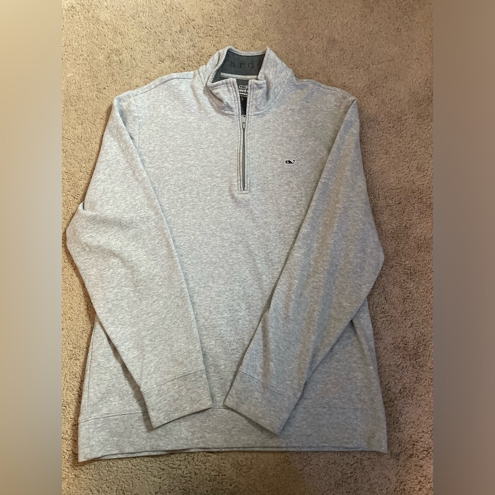 Vineyard vines gray half zip - size large